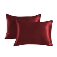 Detailed information about the product Satin Pillowcase Set of 2 Silk Pillow Cases for Hair and Skin Satin Pillow Covers 2 Pack with Envelope Closure (51*66cm Rose Red)