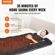 Detailed information about the product Sauna Blanket for Detoxification, Portable Far Infrared Sauna for Home, Oxford Sauna Bag w/ Arm Holes & Carbon Fiber Heating, 1-6 Level Adjustable Temp35-80Â°C, 5-60 Minutes Timer, 1900x900mm