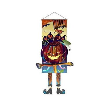 Scarecrow Pumpkin 40x110cm Halloween Hanging Cloth Banner Ideal For Halloween Parties Shopping Malls Bars And Other Festive Events