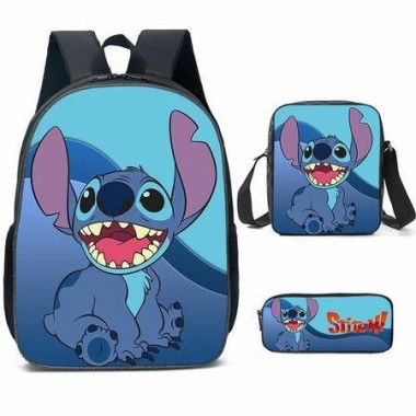 School Bag For Primary And Secondary School Students Three-Piece Set, Backpack+Shoulder Bag+Pencil Case