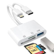 Detailed information about the product SD Card Reader for iPhone,iPad,USB C and Lightning Dual Port SD Card Adapter,Memory Card Reader,Support SD,Micro SD,USB 3.0,No App Driver Required