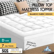 Detailed information about the product S.E. Mattress Topper Bamboo White Pillowtop Protector Cover Pad Double 7cm