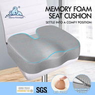 Detailed information about the product S.E. Seat Cushion Memory Foam Pillow Pad Car Office Back Pain Relief Mesh Grey