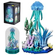 Detailed information about the product Sea Creature Collections Jellyfish Building Sets with Seaweed and Coral 405 PCS Natural Style Ocean STEM Toy Music Box with Lights