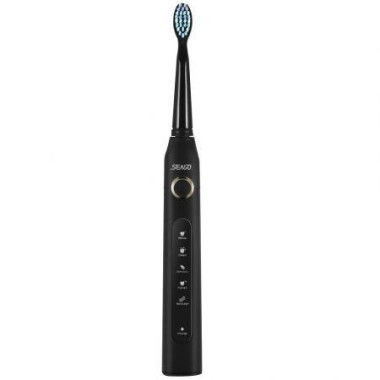 SEAGO SG - 507 Electric USB Sonic Toothbrush Dentist Rechargeable Cleaner With Smart Timer Five Optional Brushing Modes Waterproof Fully Washable Replacement Heads