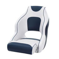 Detailed information about the product Seamanship Captain Bucket Boat Seats Helm Chair Flip Up Bolster Swivel Foam Blue