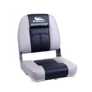 Detailed information about the product Seamanship Set Of 2 Folding Boat Seats Seat Marine Seating Set Swivels All Weather Charcoal & Grey.