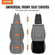 Detailed information about the product Seat Covers, Universal Car Seat Covers Front Seats, 2pcs Faux Leather Seat Cover, Semi-enclosed Design, Detachable Headrest and Airbag Compatible, for Most Cars SUVs and Trucks Gray