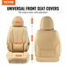 Seat Covers, Universal Car Seat Covers Front Seats, 6pcs Faux Leather Seat Cover, Full Enclosed Design, Detachable Headrest and Airbag Compatible, for Most Cars SUVs and Trucks Beige. Available at Crazy Sales for $139.95