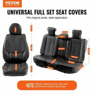 Detailed information about the product Seat Covers, Universal Car Seat Covers Full Set Seats, Front and Rear Seat, 13pcs Faux Leather Seat Cover, Full Enclosed Design, Detachable Headrest and Airbag Compatible, for Most Car SUV Truck