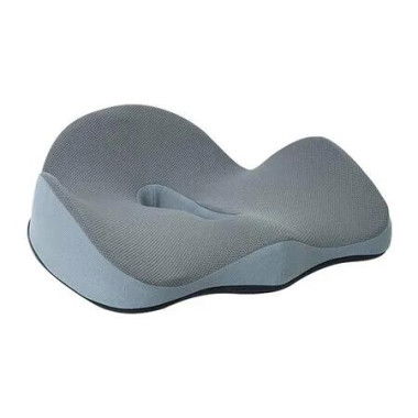 Seat Cushion for Back Relief, Tailbone, Hip, Hamstring, Memory Foam Comfort Ischial Tuberosity Pillow for Home, Office (Grey)