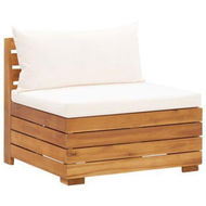 Detailed information about the product Sectional Middle Sofa 1 Pc With Cushions Solid Acacia Wood