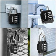 Detailed information about the product Secure 4-Digit Combination Padlock for School, Gym, and Outdoor Storage - Ideal for Lockers, Toolboxes, and Cabinets (Black)