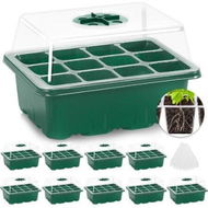 Detailed information about the product Seed Starter Tray Seed Starter Kit With Humidity Dome (120 Cells Total Tray) Seed Starting Trays Plant Starter Kit And Base Mini Greenhouse Germination Kit For Seeds Growing Starting (10 Pack Green)