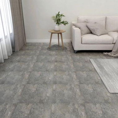 Self-adhesive Flooring Planks 20 Pcs PVC 1.86m Grey.