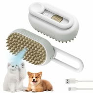 Detailed information about the product Self Cleaning 3 in 1 Pet Brush,Steam Cat & Dog Brush for Shedding & Grooming (Grey)