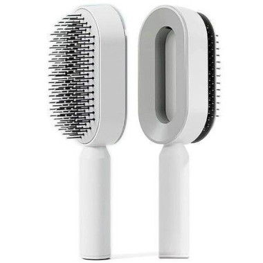 Self Cleaning Hair Brush,3D Air Cushion Massager Brush Airbag Massage Comb Brush, Shaping Comb Hairdressing Brush (White)