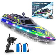 Detailed information about the product Self Righting Remote Control Boat Toys for Pools & Lakes, 2.4GHz Racing Boats with LED Light Gift Toys for Boys Girls