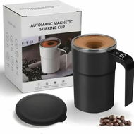 Detailed information about the product Self-stirring Coffee Mug Magnetic Stirring Cup Rechargeable Automatic Mixing Cup w/LCD Thermometer,Black