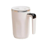 Detailed information about the product Self Stirring Coffee Mug with Temperature Display, Rechargeable Electric Magnetic Auto Stirring Coffee Mug with Lid for Coffee and Milk, White