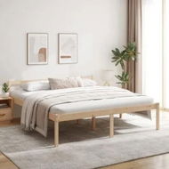 Detailed information about the product Senior Bed 183x203 cm King Size Solid Wood Pine