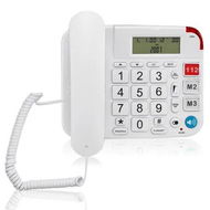 Detailed information about the product Senior Landline Phone Hearing Aid Big Button Elderly Backlight Display Mute Pause Redial Alzheimer Support White Corded