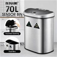 Detailed information about the product Sensor Rubbish Bin 70L Motion Dual Kitchen Waste Can Auto Recycle Bin Maxkon
