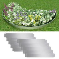 Detailed information about the product Set Of 10 Flexible Lawn Fence Galvanised Steel 100 X 15 Cm