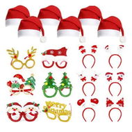 Detailed information about the product Set of 18 Christmas Headbands And Glasses Frames Christmas Party Supplies Photo Booth Props Holiday Gifts