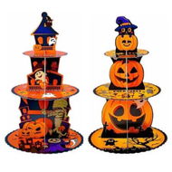 Detailed information about the product Set of 2 Halloween Pumpkin Themed 3 Tier Cupcake Stands Multi-Tier 3D Paper DIY Dessert Towers for Parties Weddings and Events