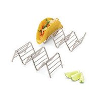 Detailed information about the product Set of 2 High Quality Stainless Steel Stackable Taco Holders, Each Rack Holds 2 or 3 Hard or Soft Tacos
