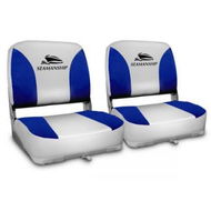 Detailed information about the product Set Of 2 Swivel Folding Boat Seats - Grey Blue