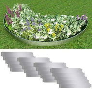 Detailed information about the product Set Of 20 Flexible Lawn Fence Galvanised Steel 100 X 15 Cm