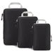 Set of 3 Compression Packing Cubes Super Thin and Sturdy Nylon Expandable Packing Organizer for Travel Accessories Luggage Suitcase (Black). Available at Crazy Sales for $19.95