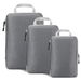 Set of 3 Compression Packing Cubes Super Thin and Sturdy Nylon Expandable Packing Organizer for Travel Accessories Luggage Suitcase (Gray). Available at Crazy Sales for $19.95