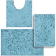 Detailed information about the product Set of 3 Ultra Soft Non Slip Chenille Absorbent Shaggy Bath Mat Rugs for Bathroom Tub Shower Toilet Blue