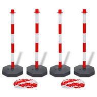 Detailed information about the product Set of 4 Chain Posts and 2 Plastic Chians of 10 m Each