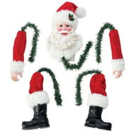 Detailed information about the product Set of 5 Christmas Tree Topper Decor Santa Claus with Head Arms and Legs for Tree Ornaments Christmas Gift