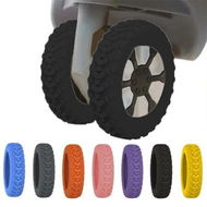 Detailed information about the product Set of 8 Black Shock-Proof Wheel Covers - Silent Protection for Carry-On Luggage