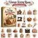 Sewing Advent Calendar 24 Days with 24 Flat 2D Acrylic Hanging Ornaments, Vintage Sewing Room Christmas Decorations for Sewing Lovers. Available at Crazy Sales for $14.99
