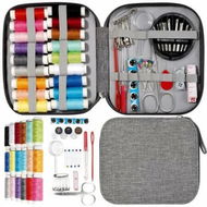 Detailed information about the product Sewing Kit with Case Portable Sewing Supplies for Home Traveler,Beginner,Emergency,Kids Contains Thread,Scissors,Needles,Measure Tape (Grey)