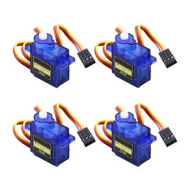 SG90 Micro Servos, 4PCS Mini Servo for Robot Helicopter Airplane RC Car Boat and Other Models (4PCS)