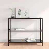 Detailed information about the product Shelf Transparent and Black 100x36x90 cm Tempered Glass