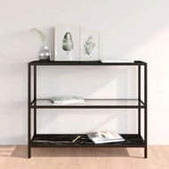 Detailed information about the product Shelf Transparent and Black Marble 100x36x90 cm Tempered Glass