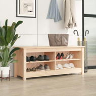 Detailed information about the product Shoe Bench 110x38x45.5 Cm Solid Wood Pine.