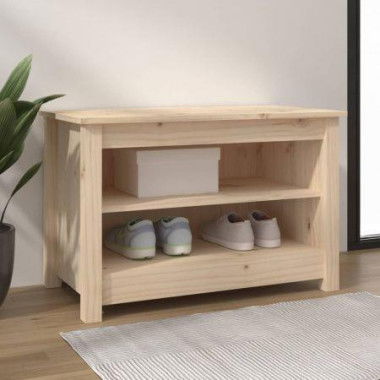 Shoe Bench 70x38x45.5 Cm Solid Wood Pine.