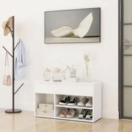 Detailed information about the product Shoe Bench White 80x30x45 cm Engineered Wood