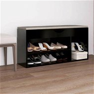 Detailed information about the product Shoe Bench With Cushion Black 104x30x49 Cm Engineered Wood
