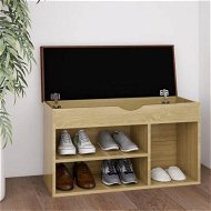 Detailed information about the product Shoe Bench With Cushion Sonoma Oak 80x30x47 Cm Engineered Wood