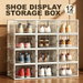 Shoe Box Clear Storage Boxes 12PCS Plastic Stackable Organiser Large Modular Containers Sneaker Display Cases Holder Unit for Wardrobe Entryway Under Bed. Available at Crazy Sales for $34.95